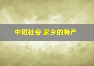 中班社会 家乡的特产